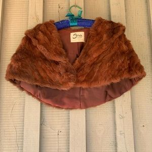 Women's Brown Fur Capelet